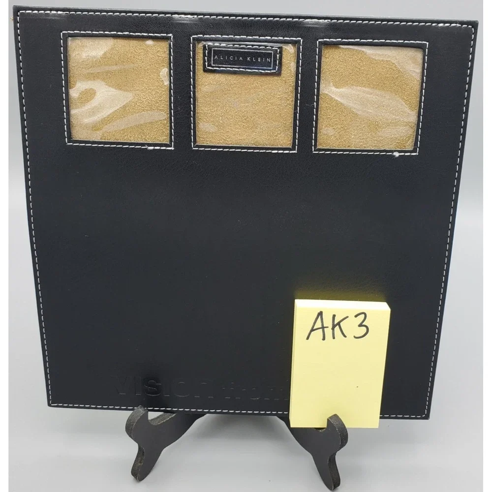 Alicia Klein Executive Mousepad Black Faux Leather Embossed AMD Vision Logo AK3